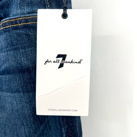 7 FOR ALL MANKIND Womens Tailorless Dojo Flared Jeans Size 27 US 4 Dark Blue NWT - Picture 13 of 14